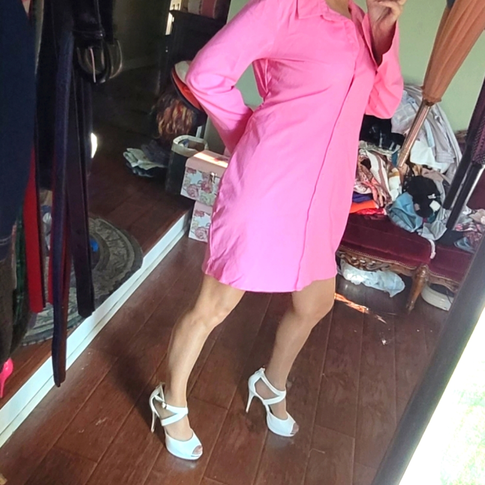 Divided Button Down Dress - Picture 7 of 16